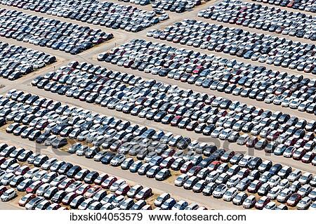 "Aerial view, vehicle storage, parking area for vehicles, Kfz-Logistik, BLG Logistics Group at the Danube port, Kelheim, Bavaria, Germany, Europe" View Large Photo Image Stock Photo - "Aerial view, vehicle storage, parking area for vehicles, Kfz-Logistik, BLG Logistics Group at the Danube port, Kelheim, Bavaria, Germany, Europe". Fotosearch