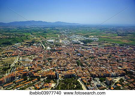 "Aerial view, view of the city of Figueres or Figueras, Costa Brava, Catalonia, Spain, Europe" View Large Photo Image Stock Image - "Aerial view, view of the city of Figueres or Figueras, Costa Brava, Catalonia, Spain, Europe". Fotosearch