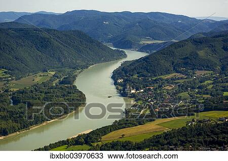 "Aerial view, Wachau with Servite monastery Schloss Schonbuhel Castle on the Danube, Schonbuhel-Aggsbach, Lower Austria, Austria, Europe" View Large Photo Image Stock Image - "Aerial view, Wachau with Servite monastery Schloss Schonbuhel Castle on the Danube, Schonbuhel-Aggsbach, Lower Austria, Austria, Europe". Fotosearch