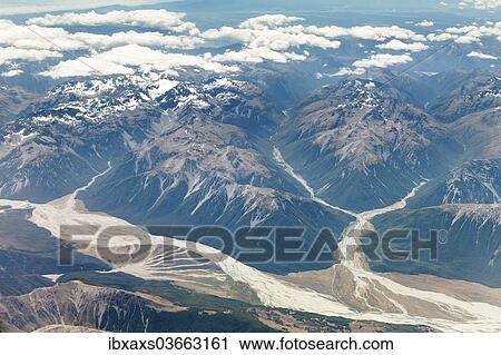 "Aerial view, Waimakairi River with Arthur's Pass and the surrounding mountains of the Southern Alps, Arthur's Pass, Canterbury Region, New Zealand, Oceania" View Large Photo Image Stock Image - "Aerial view, Waimakairi River with Arthur's Pass and the surrounding mountains of the Southern Alps, Arthur's Pass, Canterbury Region, New Zealand, Oceania". Fotosearch