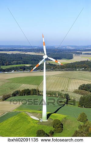 "Aerial view, wind turbine near Wolnzach, Pfaffenhofen an der Ilm district, Hallertau hops growing area, Upper Bavaria, Bavaria, Germany, Europe, PublicGround, Europe" View Large Photo Image Stock Photography - "Aerial view, wind turbine near Wolnzach, Pfaffenhofen an der Ilm district, Hallertau hops growing area, Upper Bavaria, Bavaria, Germany, Europe, PublicGround, Europe". Fotosearch