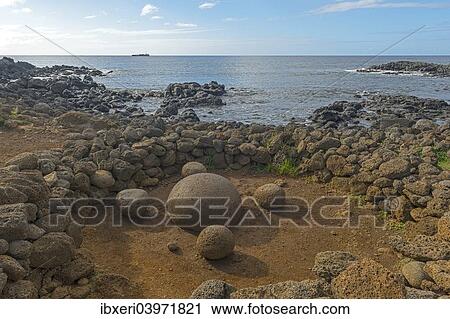 "Ahu Te Pito Kura, the Navel of the World, Easter Island, Chile, South America" View Large Photo Image Stock Image - "Ahu Te Pito Kura, the Navel of the World, Easter Island, Chile, South America". Fotosearch