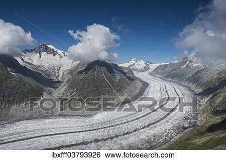 "Aletsch Glacier, Southern Bernese Alps, Canton of Valais, Switzerland, Europe" View Large Photo Image Stock Photograph - "Aletsch Glacier, Southern Bernese Alps, Canton of Valais, Switzerland, Europe". Fotosearch