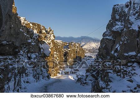 Stock Image - "Allmannagja Gorge, Thingvellir, Iceland, Europe". Fotosearch