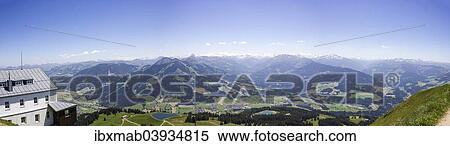 Stock Photography - "Alpine panorama, view of Westendorf, Mt Hohe Salve, Brixental Valley, Tyrol, Austria, Europe". Fotosearch