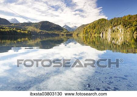 "Alpsee lake in autumn, Fussen, East Allgau, Bavaria, Germany, Europe" View Large Photo Image Stock Image - "Alpsee lake in autumn, Fussen, East Allgau, Bavaria, Germany, Europe". Fotosearch