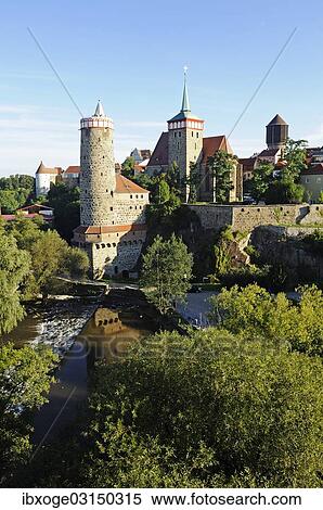 "Alten Wasserkunst"""", old waterworks and St. Michael's Church, Bautzen, Saxony, Germany, Europe" View Large Photo Image Stock Photography - "Alten Wasserkunst"""", old waterworks and St. Michael's Church, Bautzen, Saxony, Germany, Europe". Fotosearch