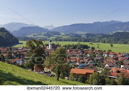 Stock Image - "Altstaedten, community of Sonthofen, Oberallgaeu, Allgaeu, Swabia, Bavaria, Germany, Europe". Fotosearch