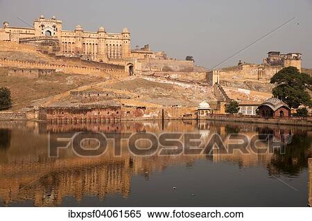 "Amber Fort and Maota Lake, Jaipur, Rajasthan, India, Asia" View Large Photo Image Stock Photography - "Amber Fort and Maota Lake, Jaipur, Rajasthan, India, Asia". Fotosearch