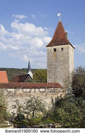 "Amtsknechtsturm tower and city walls, Berching, Upper Palatinate, Bavaria, Germany, Europe" View Large Photo Image Stock Image - "Amtsknechtsturm tower and city walls, Berching, Upper Palatinate, Bavaria, Germany, Europe". Fotosearch