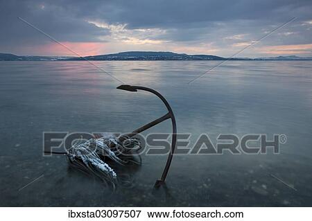 "Anchor in Lake Constance, winter mood at Sandseele, Reichenau Island, Lake Constance, Baden-Wurttemberg, Germany, Europe" View Large Photo Image Stock Photo - "Anchor in Lake Constance, winter mood at Sandseele, Reichenau Island, Lake Constance, Baden-Wurttemberg, Germany, Europe". Fotosearch