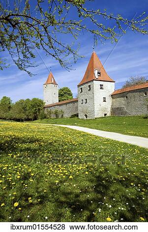 "Ancient city wall, Berching, Upper Palatinate, Bavaria, Germany, Europe" View Large Photo Image Stock Photo - "Ancient city wall, Berching, Upper Palatinate, Bavaria, Germany, Europe". Fotosearch