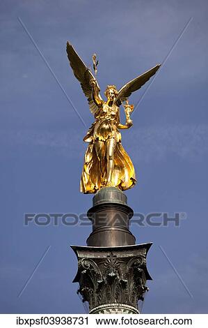 "Angel of Peace monument, Bogenhausen, Munich, Upper Bavaria, Bavaria, Germany, Europe" View Large Photo Image Stock Image - "Angel of Peace monument, Bogenhausen, Munich, Upper Bavaria, Bavaria, Germany, Europe". Fotosearch