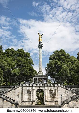 "Angel of Peace, Munich, Upper Bavaria, Bavaria, Germany, Europe" View Large Photo Image Stock Photograph - "Angel of Peace, Munich, Upper Bavaria, Bavaria, Germany, Europe". Fotosearch