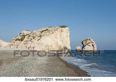 "Aphrodite's Rock, Petra tou Romiou, birthplace of the goddess Aphrodite, Greek mythology, white rocks on the beach, eastern Mediterranean sea, Cyprus, Europe" View Large Photo Image Stock Image - "Aphrodite's Rock, Petra tou Romiou, birthplace of the goddess Aphrodite, Greek mythology, white rocks on the beach, eastern Mediterranean sea, Cyprus, Europe". Fotosearch