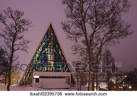 "Arctic Cathedral or Tromsdalen Kirke church, in winter, Tromso, Norway, Europe" View Large Photo Image Stock Photograph - "Arctic Cathedral or Tromsdalen Kirke church, in winter, Tromso, Norway, Europe". Fotosearch