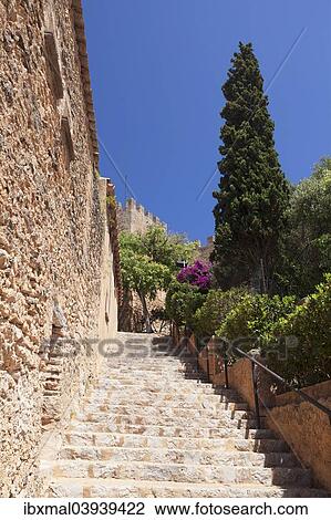"Ascent to the Castell de Capdepera, Capdepera, Majorca, Balearic Islands, Spain, Europe" View Large Photo Image Stock Image - "Ascent to the Castell de Capdepera, Capdepera, Majorca, Balearic Islands, Spain, Europe". Fotosearch