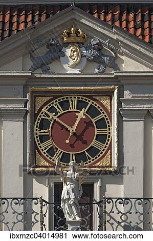 "Astronomical clock on the baroque market facade of the town hall, built in 1704, Luneburg, Lower Saxony, Germany, Europe" View Large Photo Image Stock Image - "Astronomical clock on the baroque market facade of the town hall, built in 1704, Luneburg, Lower Saxony, Germany, Europe". Fotosearch