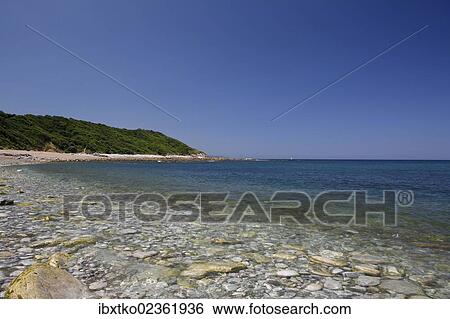 Stock Photograph - "Atlantic coast near Saint-Jean-de-Luz, Donibane Lohizune in Basque, Aquitaine region, department of Pyrenees-Atlantiques, France, Europe". Fotosearch