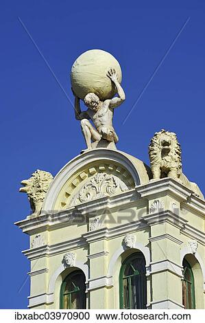 "Atlas on the Hohenzollern Building, 1905, Swakopmund, Erongo Region, Namibia, Africa" View Large Photo Image Stock Image - "Atlas on the Hohenzollern Building, 1905, Swakopmund, Erongo Region, Namibia, Africa". Fotosearch
