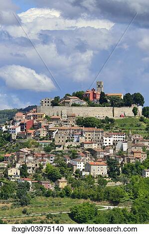 "Atmospheric clouds over the town of Motovun, Montona, Mirna Valley, Istria, Croatia, Europe" View Large Photo Image Stock Image - "Atmospheric clouds over the town of Motovun, Montona, Mirna Valley, Istria, Croatia, Europe". Fotosearch