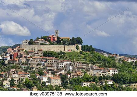 "Atmospheric clouds over the town of Motovun, Montona, Mirna Valley, Istria, Croatia, Europe" View Large Photo Image Stock Photo - "Atmospheric clouds over the town of Motovun, Montona, Mirna Valley, Istria, Croatia, Europe". Fotosearch