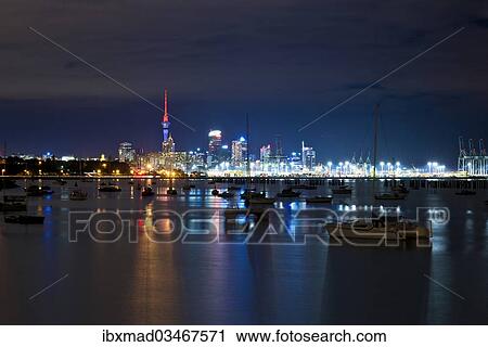 "Auckland Central Business District or Auckland CBD from Okahu Bay, at night, Okahu Bay, Auckland, Auckland Region, New Zealand, Oceania" View Large Photo Image Stock Image - "Auckland Central Business District or Auckland CBD from Okahu Bay, at night, Okahu Bay, Auckland, Auckland Region, New Zealand, Oceania". Fotosearch