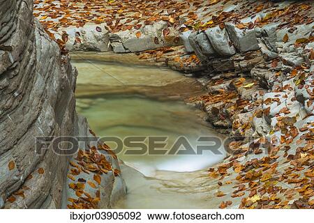 Stock Image - "Autumn in the Tauglschlucht gorge, Tauglbach, Tennengau, Salzburg, Austria, Europe". Fotosearch
