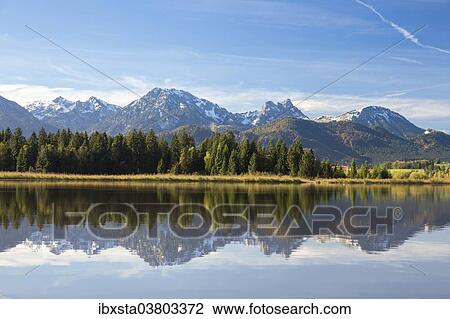 "Autumn mood at Hopfensee lake, near Fussen, East Allgau, Bavaria, Germany, Europe" View Large Photo Image Stock Image - "Autumn mood at Hopfensee lake, near Fussen, East Allgau, Bavaria, Germany, Europe". Fotosearch