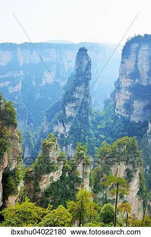 "Avatar Mountains with vertical quartz-sandstone pillars, Zhangjiajie National Forest Park, Hunan Province, China, Asia" View Large Photo Image Stock Image - "Avatar Mountains with vertical quartz-sandstone pillars, Zhangjiajie National Forest Park, Hunan Province, China, Asia". Fotosearch