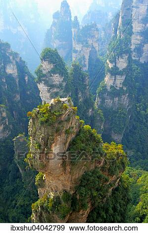 "Avatar"""" mountains with vertical quartz sandstone rocks, Zhangjiajie National Park, Hunan Province, China, Asia" View Large Photo Image Stock Photo - "Avatar"""" mountains with vertical quartz sandstone rocks, Zhangjiajie National Park, Hunan Province, China, Asia". Fotosearch