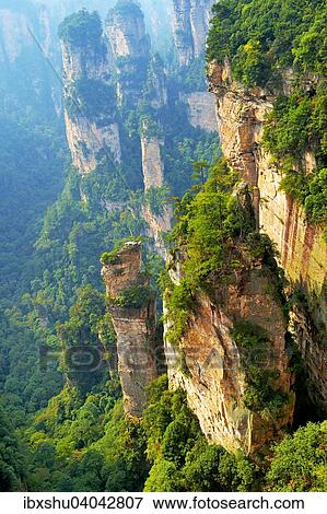 "Avatar"""" mountains with vertical quartz sandstone rocks, Zhangjiajie National Park, Hunan Province, China, Asia" View Large Photo Image Stock Photo - "Avatar"""" mountains with vertical quartz sandstone rocks, Zhangjiajie National Park, Hunan Province, China, Asia". Fotosearch