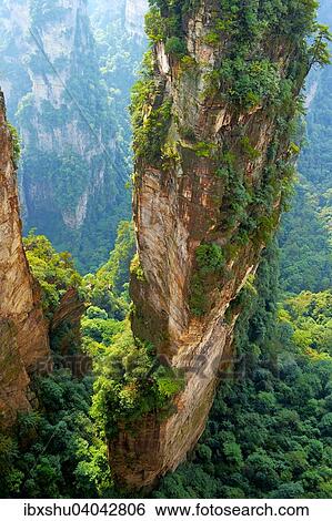 "Avatar"""" mountains with vertical quartz sandstone rocks, Zhangjiajie National Park, Hunan Province, China, Asia" View Large Photo Image Stock Photograph - "Avatar"""" mountains with vertical quartz sandstone rocks, Zhangjiajie National Park, Hunan Province, China, Asia". Fotosearch