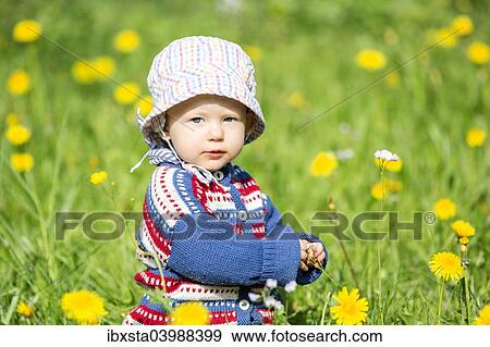 "Baby, 12-14 months, on a meadow" View Large Photo Image Stock Photo - "Baby, 12-14 months, on a meadow". Fotosearch