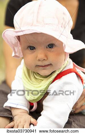 Stock Image - "Baby, 4-5 months old, Germany, Europe". Fotosearch