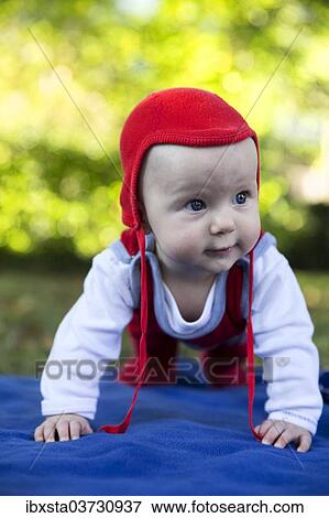 Stock Photo - "Baby, 4-5 months old, Germany, Europe". Fotosearch
