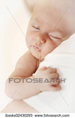 "Baby girl, 3 months, being held by the mother, portrait" View Large Photo Image Stock Image - "Baby girl, 3 months, being held by the mother, portrait". Fotosearch
