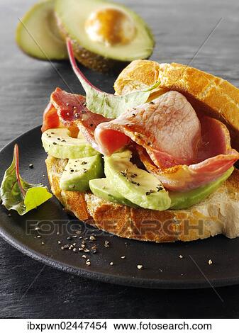 Bacon and avacado sandwich View Large Photo Image Picture - Bacon and avacado sandwich. Fotosearch