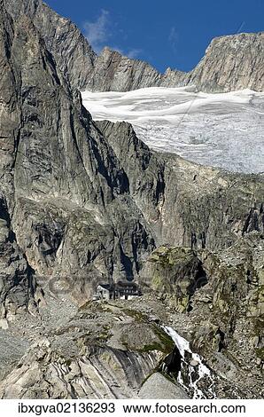 "Baechlital Hut in front of the Baechli Glacier, Baechli Valley, Bernese Alps, Switzerland, Europe" View Large Photo Image Stock Image - "Baechlital Hut in front of the Baechli Glacier, Baechli Valley, Bernese Alps, Switzerland, Europe". Fotosearch