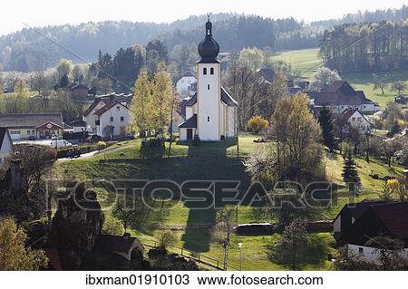 "Baernfels, with Maria Schnee daughter church, municipality of Obertrubach, Franconian Switzerland, Upper Franconia, Franconia, Bavaria, Germany, Europe" View Large Photo Image Stock Image - "Baernfels, with Maria Schnee daughter church, municipality of Obertrubach, Franconian Switzerland, Upper Franconia, Franconia, Bavaria, Germany, Europe". Fotosearch