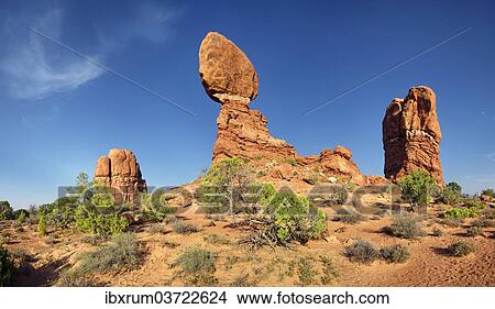 "Balanced Rock rock formation, Arches-Nationalpark, near Moab, Utah, United States, North America" View Large Photo Image Picture - "Balanced Rock rock formation, Arches-Nationalpark, near Moab, Utah, United States, North America". Fotosearch