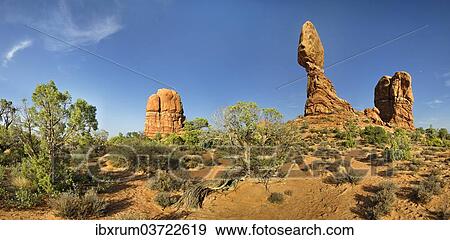 "Balanced Rock rock formation, Arches-Nationalpark, near Moab, Utah, United States, North America" View Large Photo Image Stock Photo - "Balanced Rock rock formation, Arches-Nationalpark, near Moab, Utah, United States, North America". Fotosearch