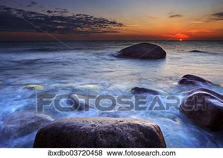"Baltic Sea with sunrise, Sassnitz, Rugen, Mecklenburg-Western Pomerania, Germany, Europe" View Large Photo Image Stock Photo - "Baltic Sea with sunrise, Sassnitz, Rugen, Mecklenburg-Western Pomerania, Germany, Europe". Fotosearch