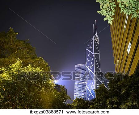 "Bank of China headquarters at night, Central District, Hong Kong, China, Asia" View Large Photo Image Stock Image - "Bank of China headquarters at night, Central District, Hong Kong, China, Asia". Fotosearch