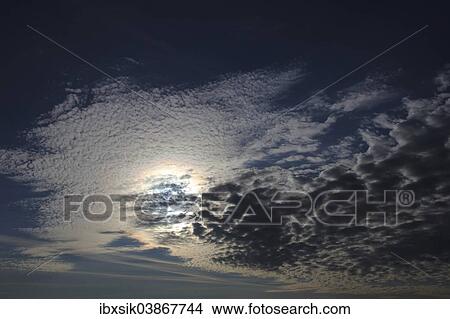 "Bank of clouds, fleecy clouds covering the sun, Germany, Europe" View Large Photo Image Picture - "Bank of clouds, fleecy clouds covering the sun, Germany, Europe". Fotosearch