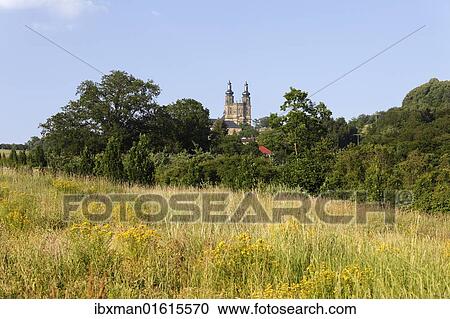 Stock Image - "Banz Abbey, a Benedictine monastery, Bad Staffelstein, Upper Franconia, Franconia, Bavaria, Germany, Europe". Fotosearch