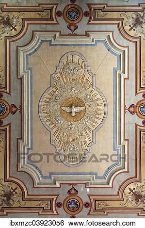 "Baroque ceiling with peace dove in the Spitalkirche church, today the Kirche in Franken museum, Bad Windsheim, Middle Franconia, Franconia, Bavaria, Germany, Europe" View Large Photo Image Stock Photograph - "Baroque ceiling with peace dove in the Spitalkirche church, today the Kirche in Franken museum, Bad Windsheim, Middle Franconia, Franconia, Bavaria, Germany, Europe". Fotosearch