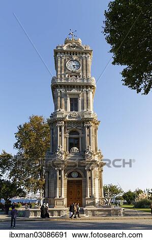 "Baroque Clock Tower of Dolmabahce, Dolmabahce, Besiktas, Istanbul, European side, Istanbul Province, Turkey, European side, Europe" View Large Photo Image Stock Image - "Baroque Clock Tower of Dolmabahce, Dolmabahce, Besiktas, Istanbul, European side, Istanbul Province, Turkey, European side, Europe". Fotosearch