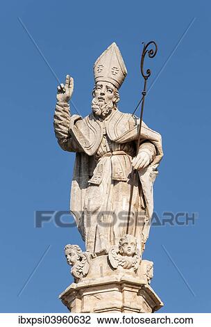 "Baroque statue on top of the column of Saint Oronzo, Ostuni, Apulia, Italy, Europe" View Large Photo Image Stock Image - "Baroque statue on top of the column of Saint Oronzo, Ostuni, Apulia, Italy, Europe". Fotosearch