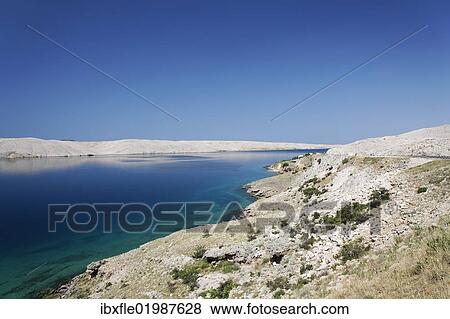 "Barren landscape of Pag island, Zadar, Croatia, Dalmatia, Europe" View Large Photo Image Stock Photo - "Barren landscape of Pag island, Zadar, Croatia, Dalmatia, Europe". Fotosearch